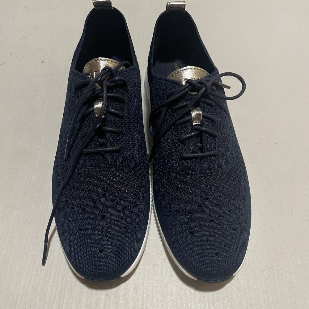 Cole Haan Shoes Womens 9.5B 2.ZeroGrand Stitchlite Wingtip Oxford Sneakers Navy